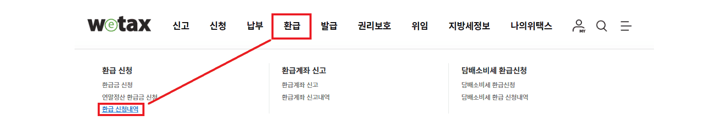 생애 최초 취득세 경정 청구 환급 내역 확인 방법 위택스